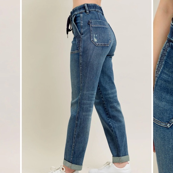 JUDY BLUE HIGH WAIST VINTAGE WASH JOGGER jeans size 20W - Picture 2 of 11